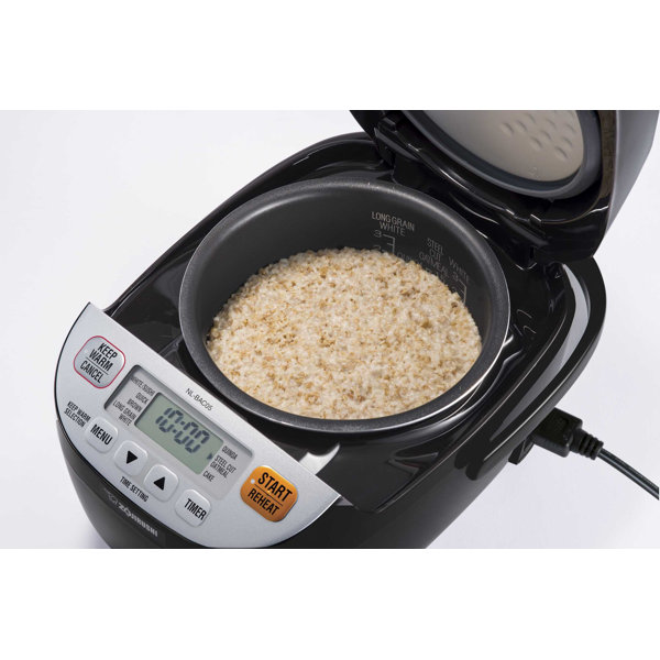 Zojirushi 3 Cup (Uncooked) Rice Cooker & Warmer, Silver Black